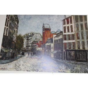 Maurice Utrillo Rue Des Abbesses Print Vintage 55079